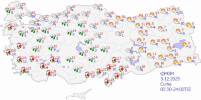 6 il için kuvvetli yağış ve fırtına uyarısı