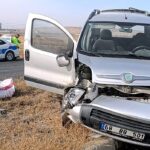 Aksaray’da hastaneden dönen karı koca kaza yapıp hastanelik oldu