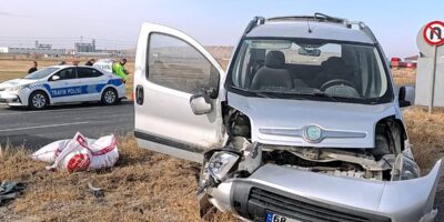 Aksaray’da hastaneden dönen karı koca kaza yapıp hastanelik oldu
