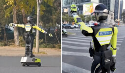 Çin’de insansı robotlar trafik polisi olarak kullanılıyor