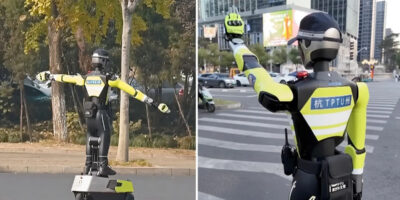 Çin’de insansı robotlar trafik polisi olarak kullanılıyor