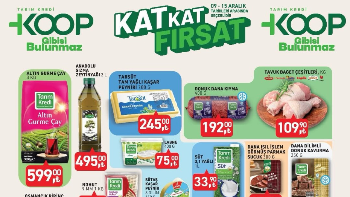 TK KOOP Market 9-15 Aralık 2025: Kıyma 192.00 TL, tavuk 109.90 TL, sucuk 175.00 TL… TK KOOP Market 9-15 Aralık 2025: Kıyma 192.00 TL, tavuk 109.90 TL, sucuk 175.00 TL…
